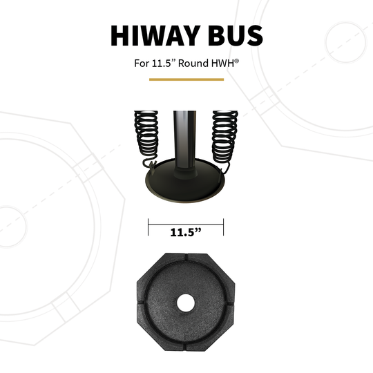 HiWay Bus is compatible with round HWH leveling feet.