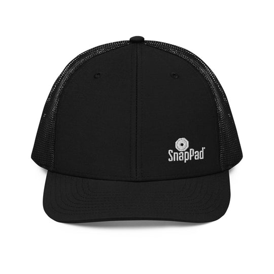 Black SnapPad hat with mesh backing.