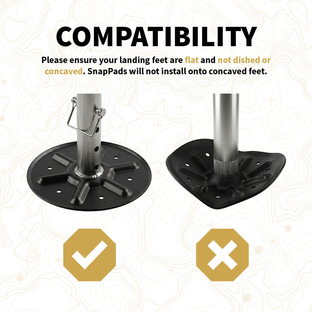 XTRA 4-Pack | Class A Motorhome Permanent Jack Pads | RV SnapPad®
