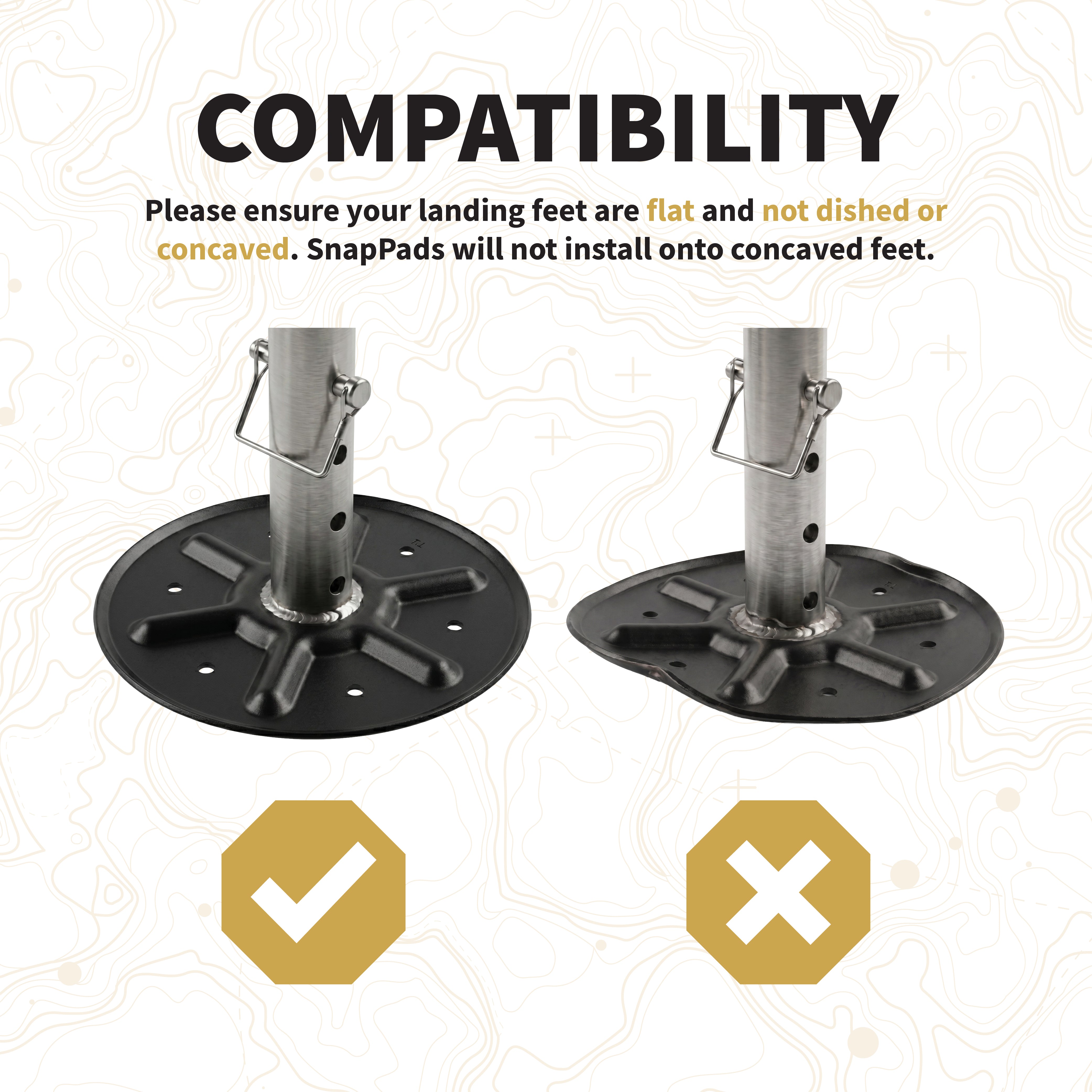XTRA 4-Pack | Class A Motorhome Permanent Jack Pads | RV SnapPad®