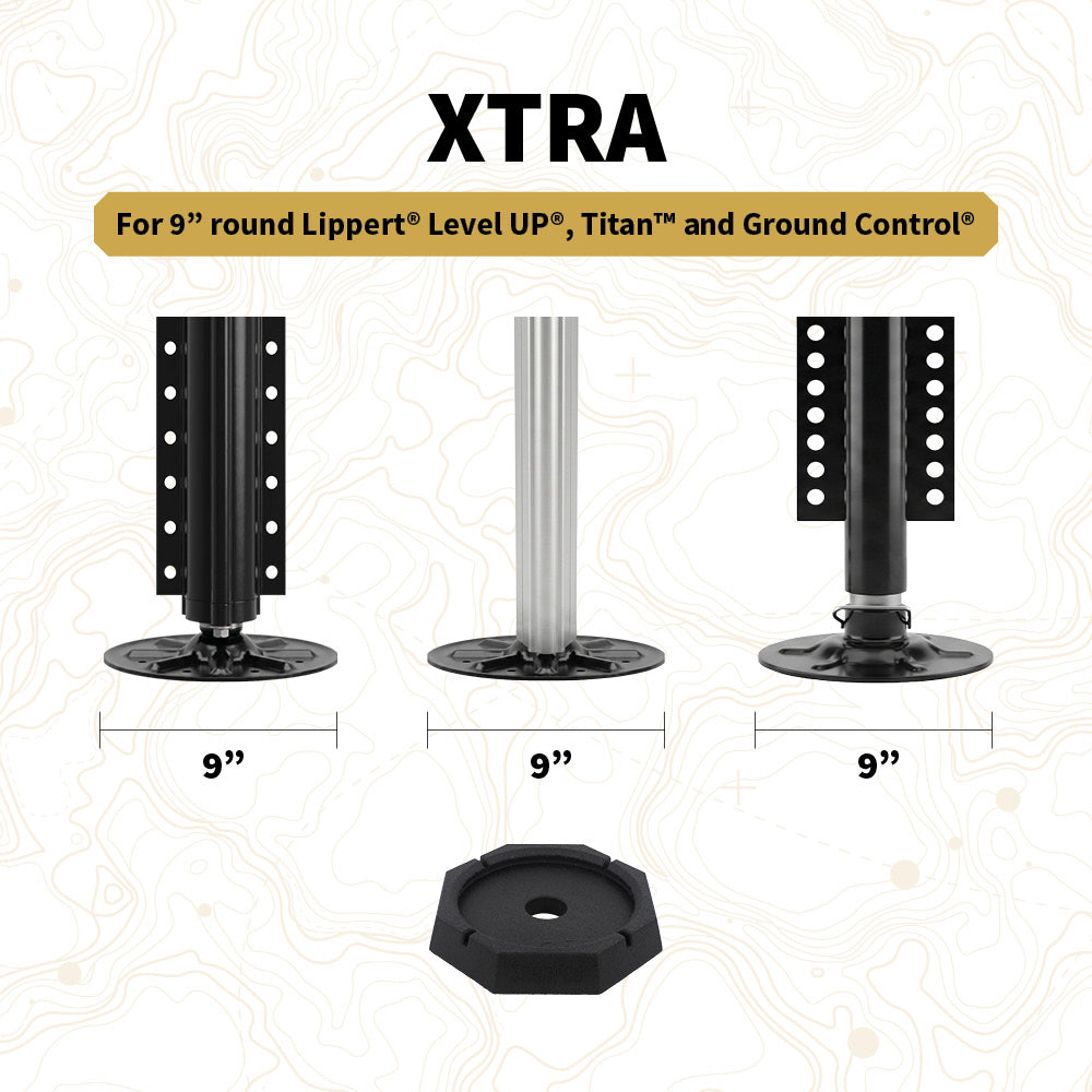 XTRA 4-Pack | Class A Motorhome Permanent Jack Pads | RV SnapPad®
