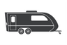 Travel Trailer Illustrated Icon