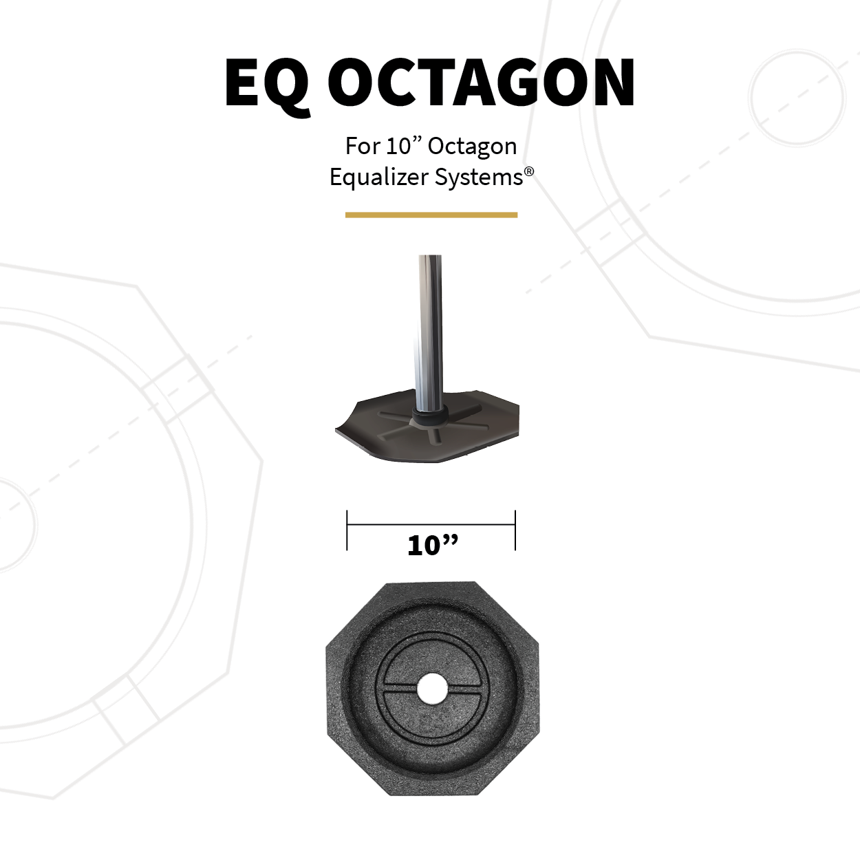 Octagonal D Pad EQ Octagon 4-Pack | Class A & C Motorhome Jack Pads | RV SnapPad®