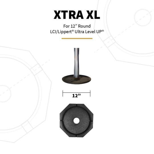 XTRA XL is compatible with round LCI leveling feet.
