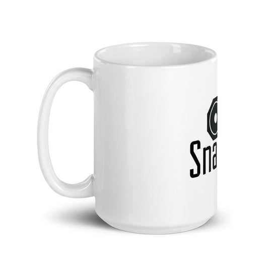 Side profile of large White SnapPad mug